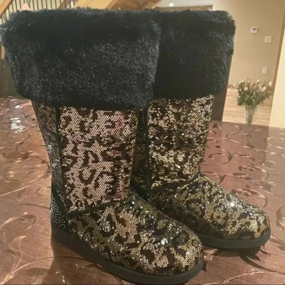 Juicy Couture seguins boots Faux fur - Picture 3 of 9